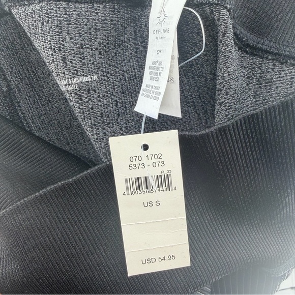 Offline by Aerie 7/8 Hi Rise Leggings Small Black Pinstripe Stretch - Picture 6 of 6